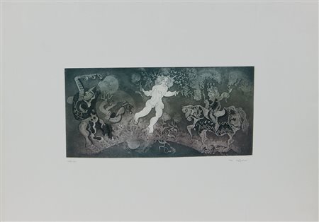 Calabrò Vico Serenata, 1986 acquaforte acquatinta su carta, cm. 50x70, es....