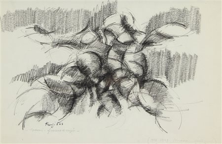 Frangi Reale Franco Spasmi. Fusione di Corpi, 1963 carboncino su carta, cm....
