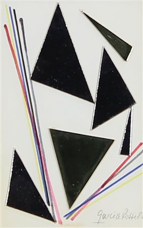 Garcia Rossi Horacio Senza titolo, 1985 tecnica mista e collage su carta, cm....