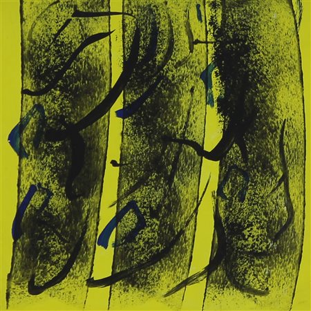 Moncada Ignazio Senza titolo acrilico su tavola, cm. 19x19 timbro Galleria...