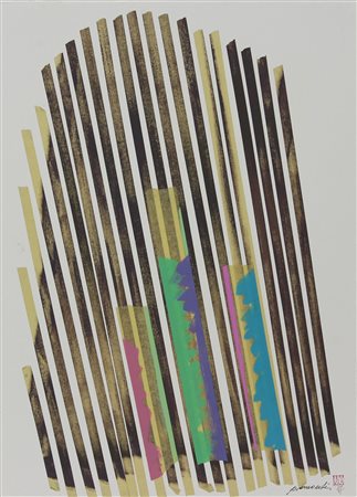 Piemonti Lorenzo Accelerazioni, 1987 acrilico e nastro carta su cartoncino,...