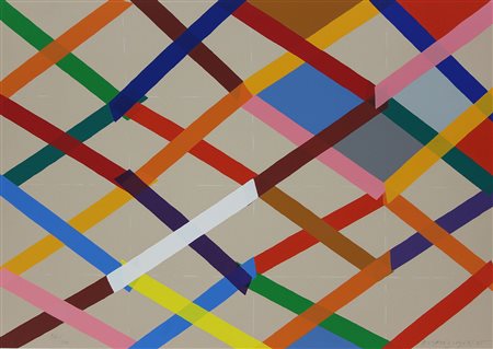 Dorazio Piero Senza titolo, 1968-1985 serigrafia su carta telata, cm. 50x70,...