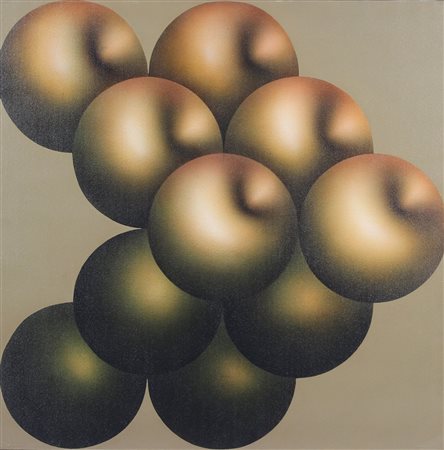 Viviani Vanni Proiezione cuneiforme nel quadrato, 1976 tecnica mista su tela,...