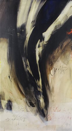 Sesia Giovanni Frammenti, 1976 tecnica mista su compensato, cm. 125x75...