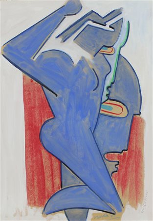 Musella Antonio Traslazione, 1981 tecnica mista su carta, cm. 70x50 firmata,...