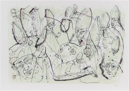 AA.VV. cartella contenente 3 litografie di Nino Caffè, Renato Guttuso e...