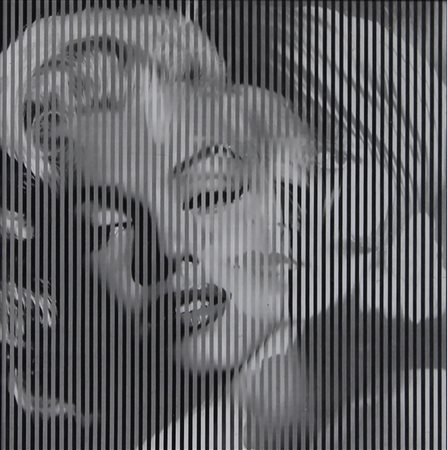 Malipiero Marilyn, 2007 collage su tavola, cm. 23x23,3 firmato e datato al retro