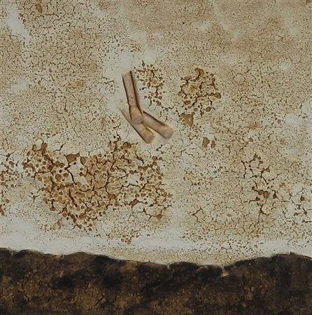 Lucchi Bruno Paesaggio, 1995 mattonella in cotto, cm. 18,5x18,5 firmata al...