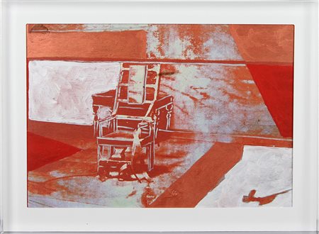 Ferrari Enzo "Soluzione Finale" da Andy Warhol tecnica mista su tavola entro...