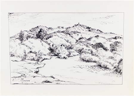 Vagarini Cesare Senza titolo, 1977 pennarello su carta, cm. 50x70 firmato e...