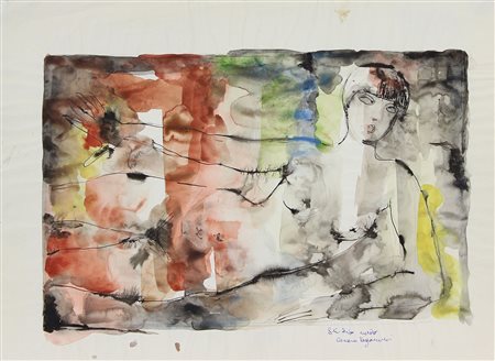 Vagarini Cesare Studio per Nudo china e inchiostri acquerellati su...