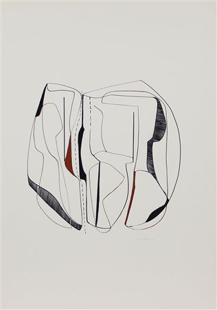 Molteni Gianni Senza titolo litografia su carta, cm. 70x50 firmata in basso a...