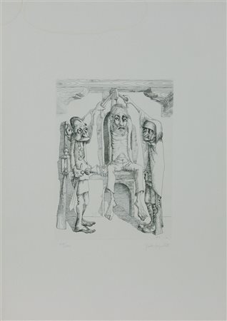 Pregnolato Walter Senza titolo incisione su carta Fabriano, cm. 70x50,...