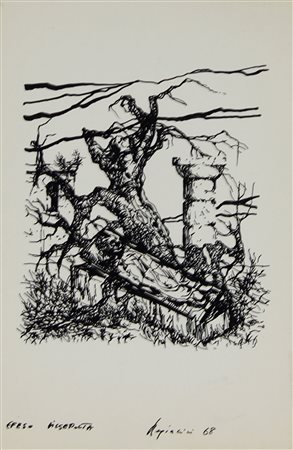 Regianini Luigi Efeso Dissepolta, 1968 china su cartoncino, cm. 30x20 firmato...