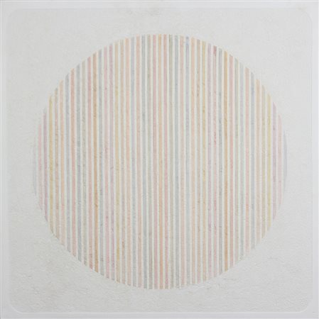 Marchegiani Elio Aste in cerchio - Grammature di Colore, 2001 malta e colore...