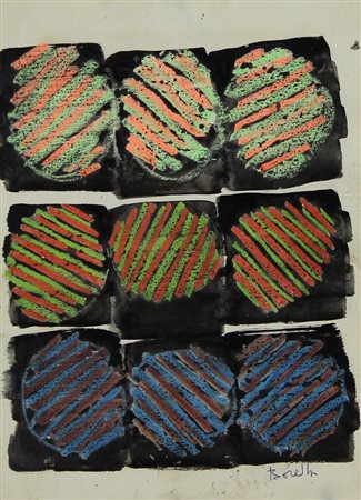 Fusi Walter Senza titolo acrilico su tela, cm. 25x20 firmato al retro, timbro...