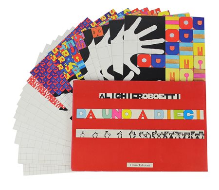 Boetti Alighiero Da Uno a Dieci, 1980 cartella contenente 20 tavole...