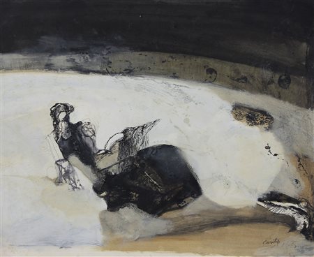 Conte Pino Senza titolo, 1965 tecnica mista su carta, cm. 50x60 firmata e...