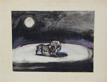 Conte Pino Senza titolo, 1964 tecnica mista su carta, cm. 36x47,5 firmata e...