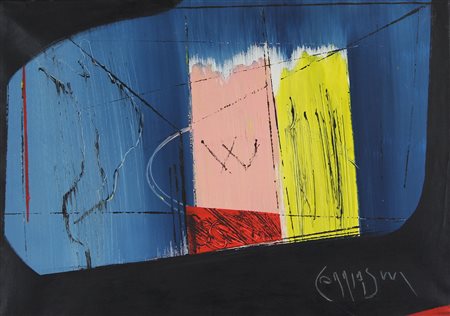 Corrias Mauro Senza titolo acrilico su tela, cm. 50x70 firmato in basso a...