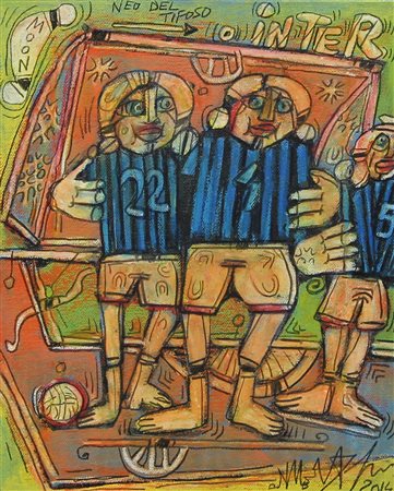 Delego Martino La Grande Barriera dell'Inter - Parte I, 2014 tecnica mista su...