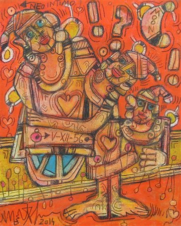 Delego Martino Una.. Famiglia.. Molto… Surreale, Vista..., 2014 tecnica mista...