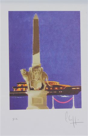 Grippo Carlos Splendori e Fastidiosi Retroscena litografia su carta, cm....