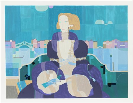 Ciferri Gianmaria Senza titolo serigrafia e applicazioni su carta, cm. 90x70,...