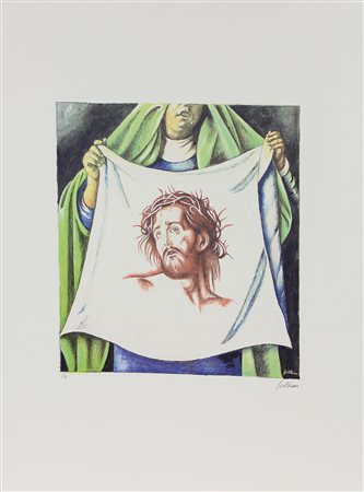 Sciltian Gregorio Veronica litografia su carta Fabriano, cm. 76x55,5, es....