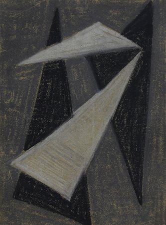 Lazzari Bice Senza titolo pastelli a cera su cartoncino, cm. 34x25 etichetta...