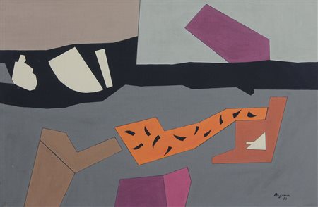 Biglione Annibale Senza titolo, 1953 tempera su carta intelata, cm. 44,5x67...