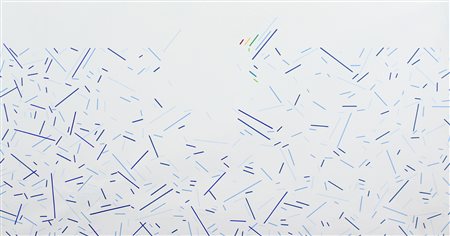 Bonetti Beppe Metarazionalità Pastellata, 1991 acrilico su tela, cm. 72x132...