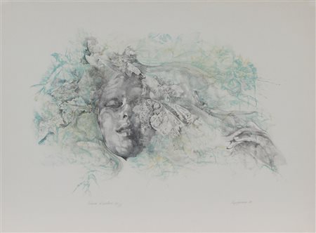 Vespignani Renzo Senza titolo, 1980 litografia su carta, cm. 56x76, es. prova...