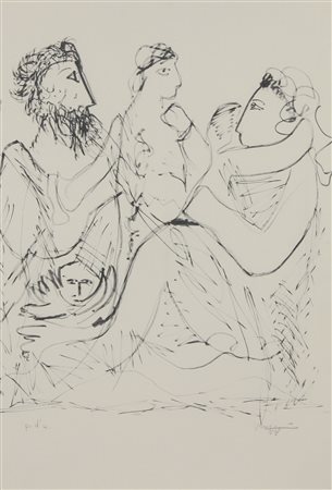 Maggioni Piero Senza titolo litografia su carta, cm. 47,5x33, es. prova...