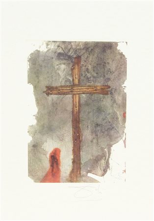 Dalì Salvador Senza titolo litografia su carta, cm. 45x32, es. E.A. firmata...