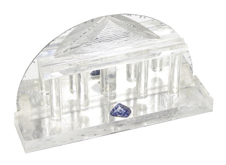 Spaggiari Vaifro Palladio, 1994 metacrilato trasparante e pietra dura, cm....