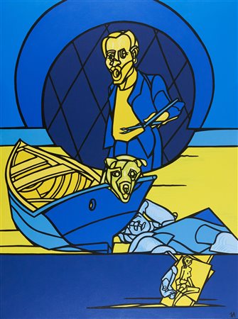 Valerio Adami, Sans titre (Le paintre), 2007