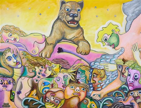 Enrico Baj, La bella e la bestia, 1990