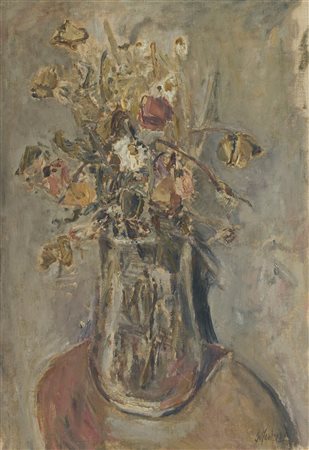 Giuseppe Manfredi, Vaso con fiori secchi, 1973