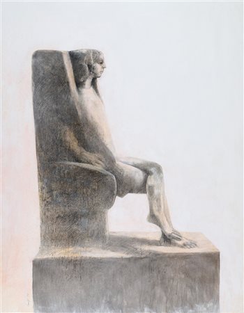 Giuliano Vangi, Studio per scultura di donna seduta, 1991