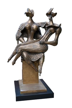 Luciano Minguzzi, Due figure in poltrona - Le amanti, 1950/1970