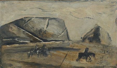 Mario Sironi, Montagne, cavalli, cavaliere, anni '50