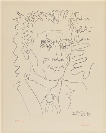 Pablo Picasso, Ritratto di Frederic Joliot Curie, 1959