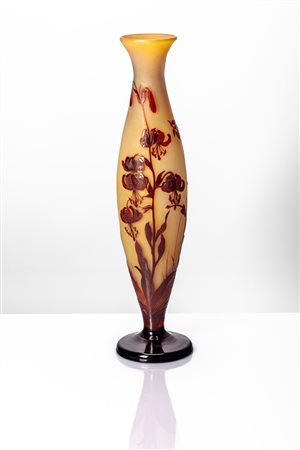 Émile Gallé (Nancy 1846 - Nancy 1904)  - Grande vaso affusolato, 1906 - 1914