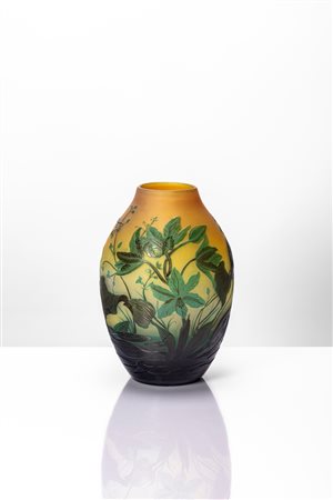 Émile Gallé (Nancy 1846 - Nancy 1904)  - Vaso ovoidale, 1918 - 1920