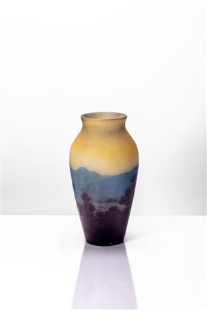 Émile Gallé (Nancy 1846 - Nancy 1904)  - Vaso a balaustro, 1910 - 1914 circa