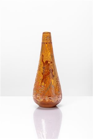 Burgun e Schwerer - Verrerie D'art De Lorraine ( )  - Vaso a goccia con decoro mitologico, 1910 - 1912 circa