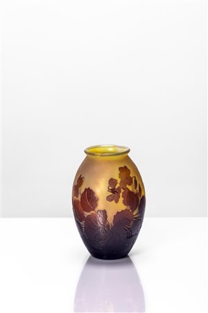 Émile Gallé (Nancy 1846 - Nancy 1904)  - Vaso ovoidale, 1910 circa