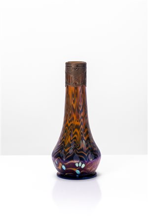 Loetz ( )  - Vaso a bulbo, 1900 circa