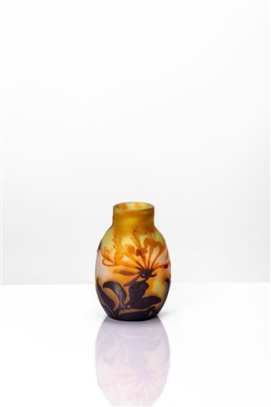 Émile Gallé (Nancy 1846 - Nancy 1904)  - Vaso a pancia schiacciata, 1910 circa